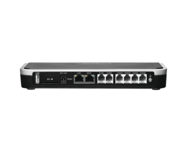 Conmutador IP-PBX de 4 puertos FXO + 2 FXS, 45 llamadas concurrentes, 500 usuarios y doble puerto Gigabit