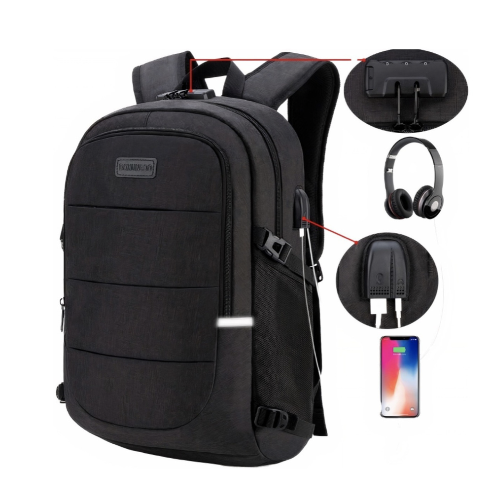 Mochila Multiusos Impermeable Antirrobo Con Cargador Usb 30l