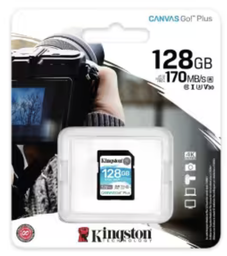 [SDG3/128GB] KINGSTON MEMORIA 128GB SDXC CANV AS GO PLUS C10 UHS-I U3 V30